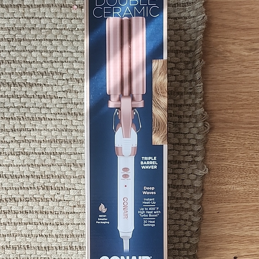 Double Ceramic Triple Barrel Waver - Rose Gold